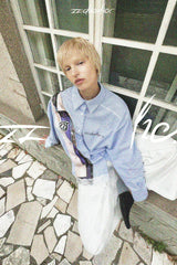 Striped Accent Oversized Shirt