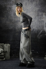 Shadow Script Washed Loose Jeans