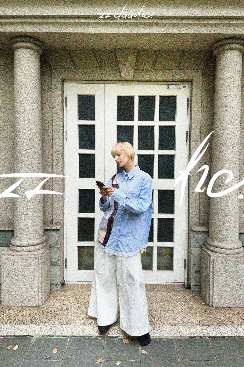 Striped Accent Oversized Shirt