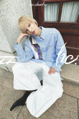 Striped Accent Oversized Shirt