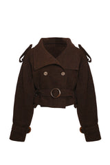 Timeless Wool Belted Cropped Jacket