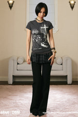 Urban Cross Graphic Slim Tee - Black