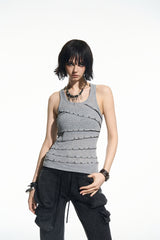 Rock Rivet Chain Tank-Gray