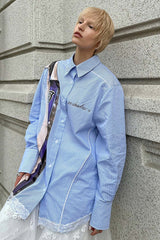 Striped Accent Oversized Shirt