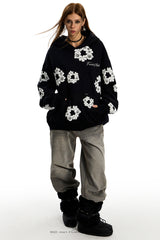 Urban Bloom Oversized Floral Hoodie