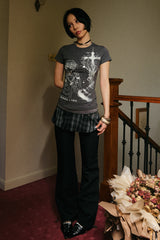 Urban Cross Graphic Slim Tee - Black