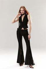 Lace Arc Flare Pants