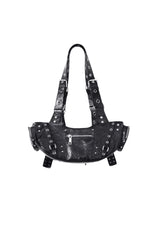 Studded Rebel Biker Shoulder Bag
