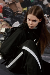 Panel Line Nylon Track Pants