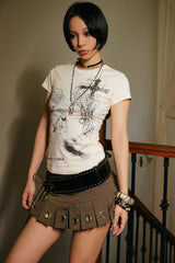 Urban Cross Graphic Slim Tee - WHITE