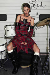 Anarchy Plaid Corset Dress