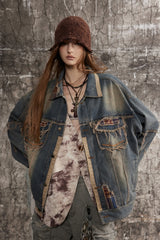 Frayed City Edge Denim Jacket