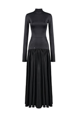 Velvet Motion Longline Dress