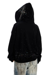 Starlit Chaos Rhinestone Zip Hoodie