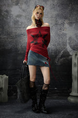 Ritual Dream Off-Shoulder Top - Red