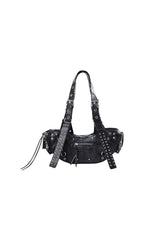 Studded Rebel Biker Shoulder Bag