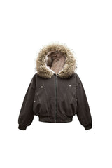 Frosted Haven Faux Fur Hood Jacket