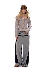 Shadowline Wool Tweed Wide-Leg Pants