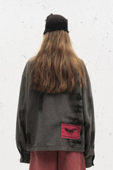 Red Fragment Graffiti Zip Jacket