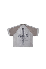 Shadow Cross Mesh Patch Oversized Tee