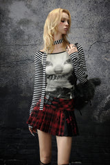 Striped Cat Vision Long Sleeve Top