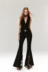 Lace Arc Flare Pants
