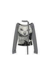 Striped Cat Vision Long Sleeve Top