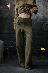 Urban Alloy Folded-Waist Cargo Pants