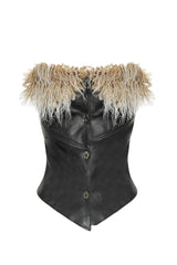 Feral Noir Leather Corset