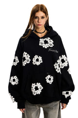 Urban Bloom Oversized Floral Hoodie