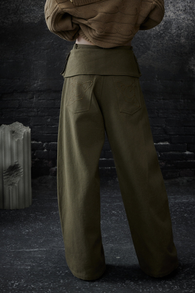 Urban Alloy Folded-Waist Cargo Pants
