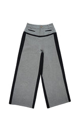 Shadowline Wool Tweed Wide-Leg Pants