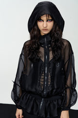 Shadow Veil Sheer Hooded Windbreaker