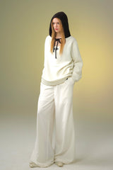 Shadow Contrast Hooded Sweater