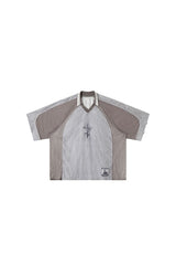 Shadow Cross Mesh Patch Oversized Tee