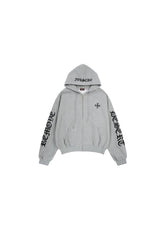 Gothic Waffle Oversized Zip Hoodie