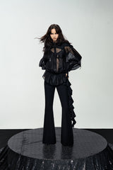 Velvet Riot Layered Flare Pants