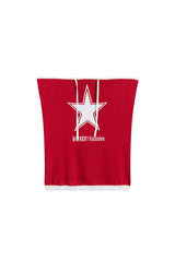 Star Emblem Red Bandeau Knit Top