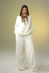 Shadow Contrast Hooded Sweater