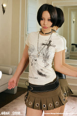 Urban Cross Graphic Slim Tee - WHITE