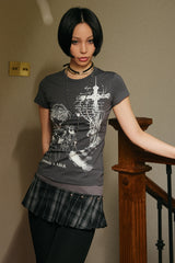 Urban Cross Graphic Slim Tee - Black