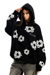 Urban Bloom Oversized Floral Hoodie