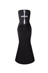 Gothic Cross Cutout 3-Piece Maxi Dress Set