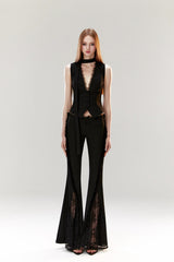 Lace Arc Flare Pants