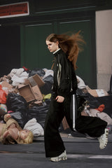 Panel Line Nylon Track Pants