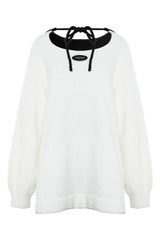 Shadow Contrast Hooded Sweater
