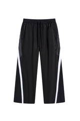 Panel Line Nylon Track Pants