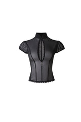 Midnight Sheer Puff Sleeve Top Set