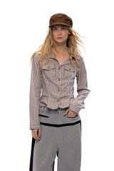 Rustic Stripe Fitted Western Shirt