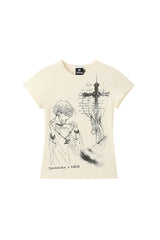 Urban Cross Graphic Slim Tee - WHITE